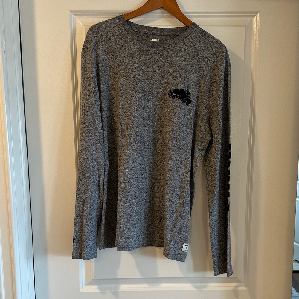 Large Roots Grey Long Sleeve